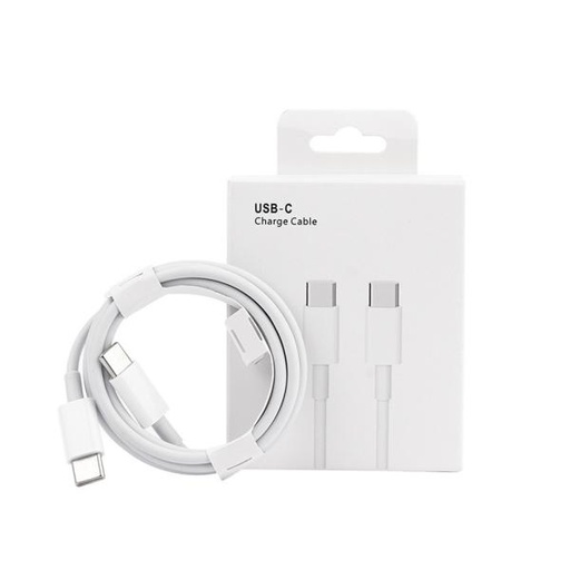 CABLE TIPO C A TIPO C 1M IPHONE 15 R.E "M" BLANCO