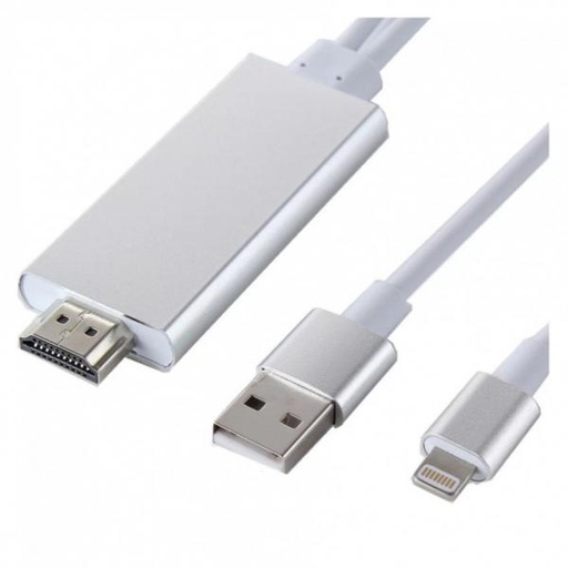 CABLE MHL HDMI USB IPHONE 6G 6GS 7G 7GS 180MM CAJA OT-7522C