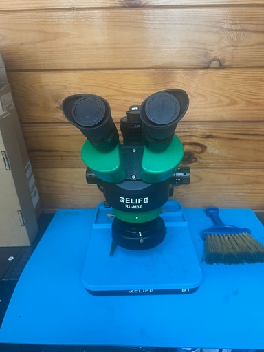 LIQUIDACION HERRAMIENTA MICROSCOPIO CON LAMPARA LED RL-M3T RELIFE NEGRO USADO #2