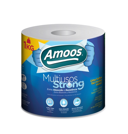 [AM00042] Amoos toalla mayordomo strong triple hoja 280 h paq 6 und J637013