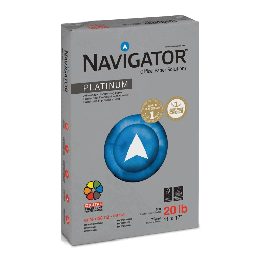 [NV00003] Navigator caja 5 und resma doble carta 11 x 17, 500 hjs 75Gr NPT0750113